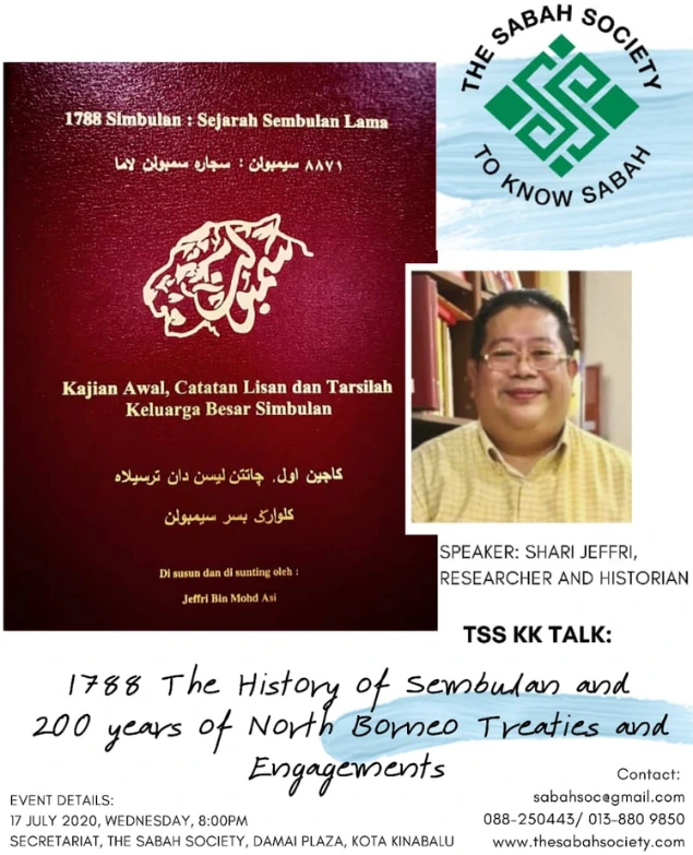 The Sabah Society programme for the Sembulan history talk