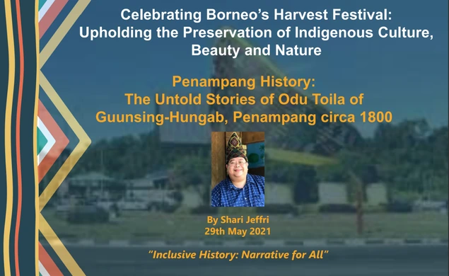 Borneo Harvest Festival presentation slide on Penampang history