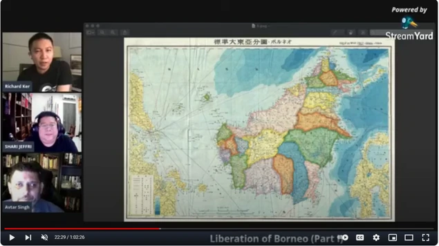 Map shown during the live broadcast