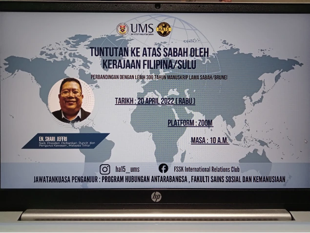 Title slide for the presentation on claims on Sabah