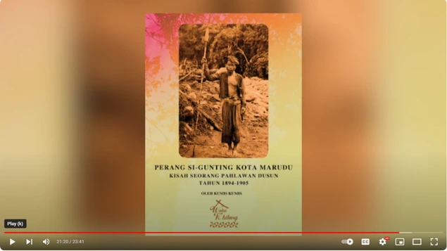 A publication about Si Gunting shown in the documentary