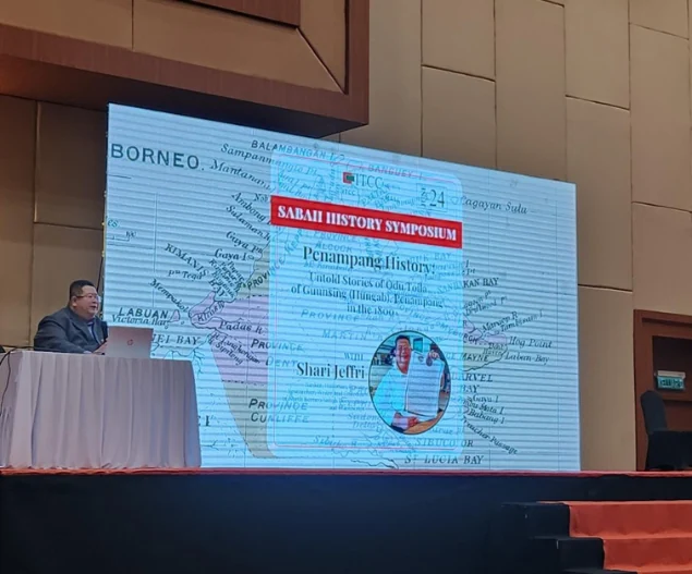 Shari Jeffri presenting Penampang history at the symposium