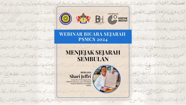 Webinar poster on tracing the history of Sembulan