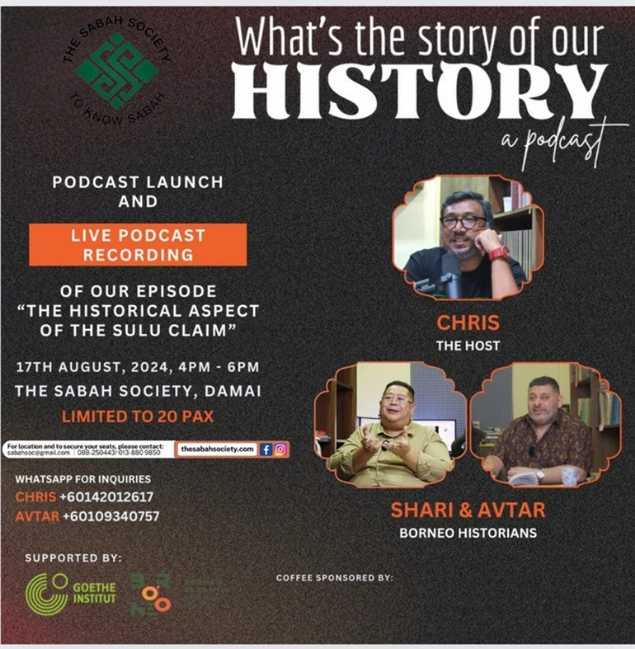 Promotional poster for the live history podcast