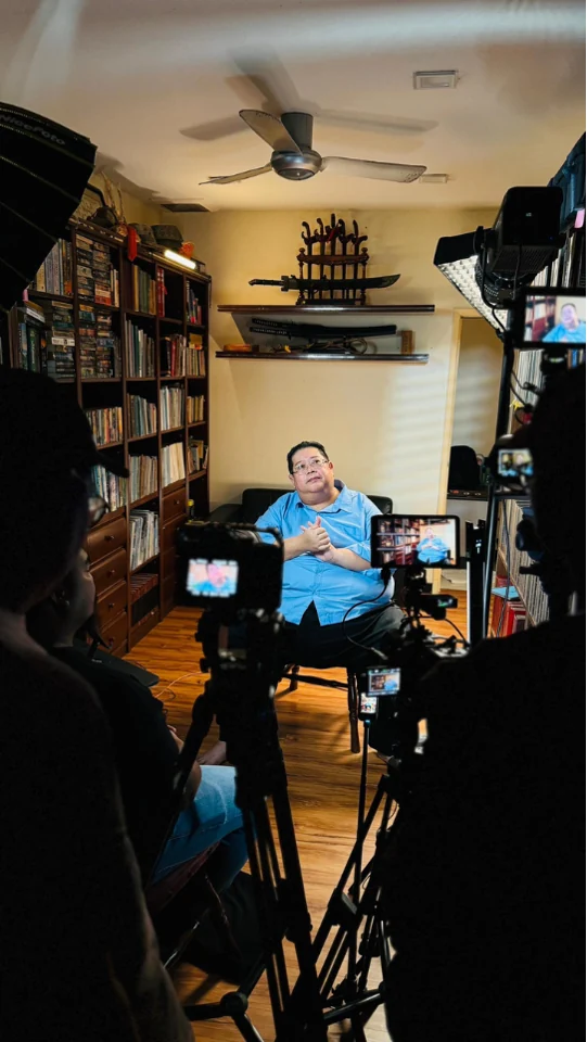 Shari Jeffri during a filmed interview