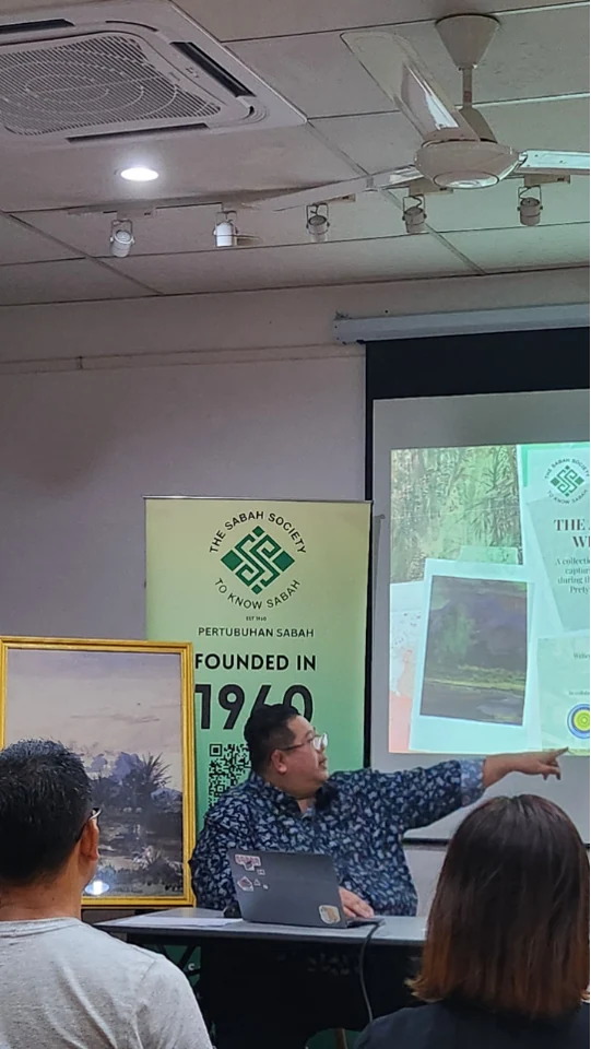 A view of the presentation at The Sabah Society