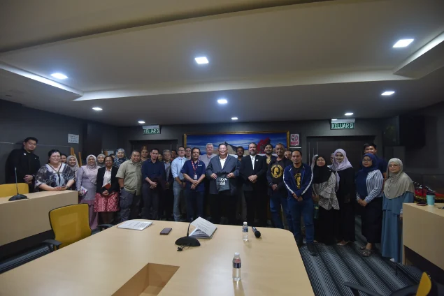 Participants gathered in the lecture room
