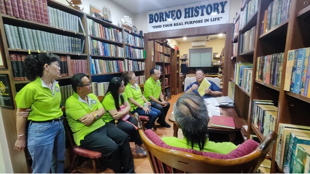A seated discussion during the visit